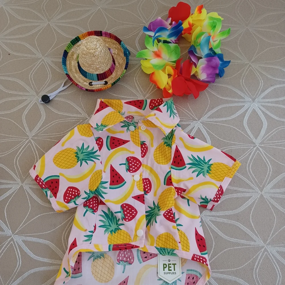 NWT Tropical Dog Outfit!